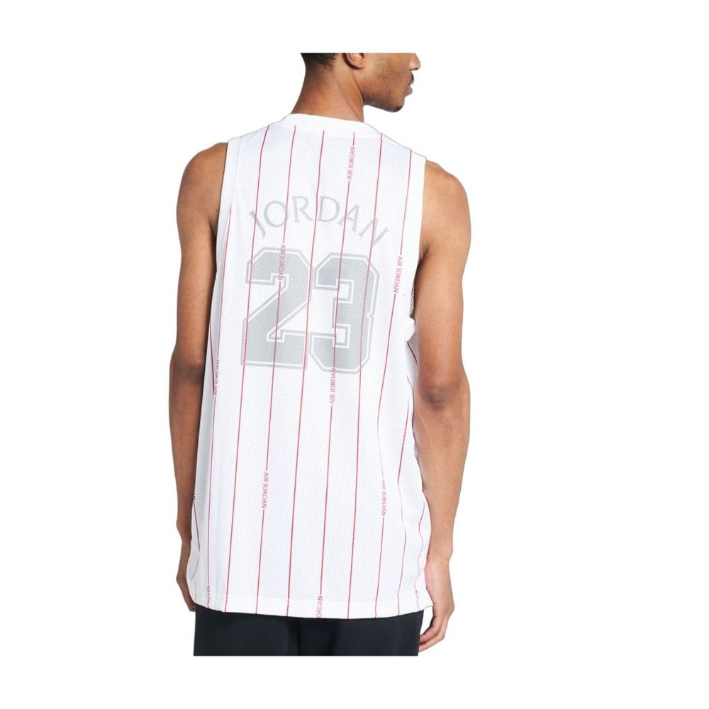 Nike Air Jordan Basketball Jersey Mens Size 3XL White Red Pinstripe Baseball NWT - Picture 2 of 9